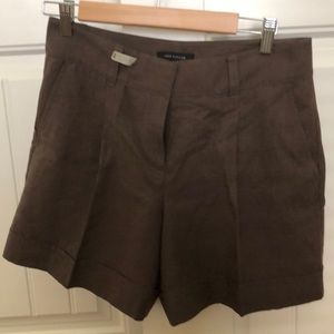Olive colored linen Ann Taylor shorts